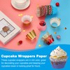 PATIKIL Cupcake Wrappers Paper, 50 Pack Baking Cups Standard Cloud
