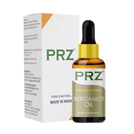 PRZ Bergamot Essential Oil - Pure Natural & Therapeutic Grade Oil for Aromatherapy, Skin Care & Hair Care, 15 ml