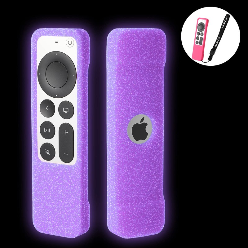 AKWOX [Nightglow Red] Remote Case Replacement for New Apple 4k