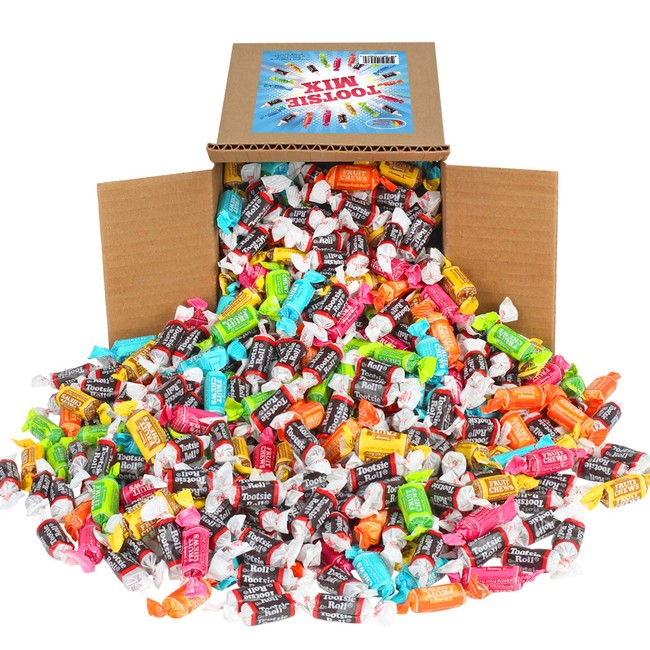 A Great Surprise Tootsie Taffy Mix - Tootsie Roll Mix - Fruit Chews Assorted Flavors - Bulk Candy