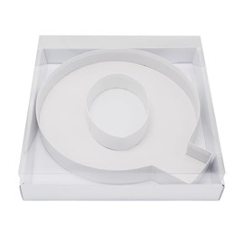 WENPACK 12.5" Cardboard Letter Shaped Mache Decorative Strawberries Fillable Sweets Candy Box with Clear Lid (White, Q)