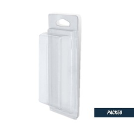 DOJA Industrial | Small self-closing blisters | PACK 50 | Interior 99x61x15 mm | Exterior 137x75x25 | 15 mm pr | Plastic packaging, transparent blister