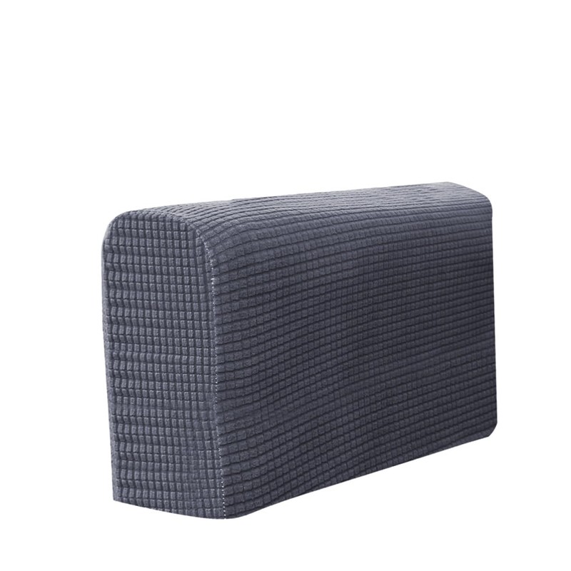 Levemolo 2pcs Dark Grey Elastic Sofa Armrest Protective Towels for