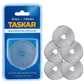 Taskar 45mm Rotary Cutter Blades for Olfa Etc - 5 Pack
