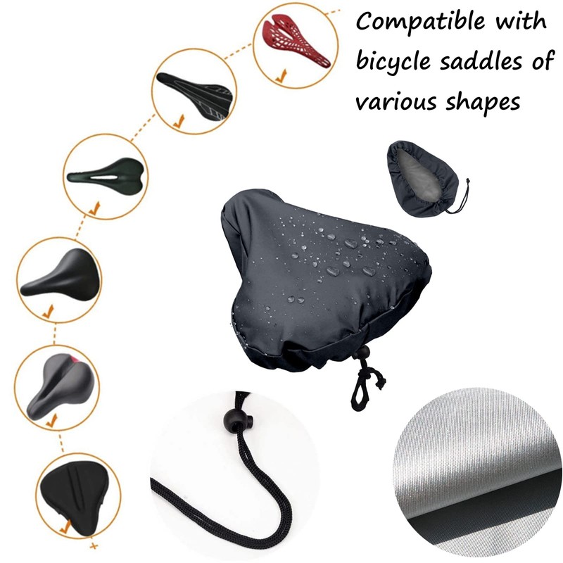 CZlinOduMMX Saddle Protector Waterproof Bicycle Set of 2 Seat Covers