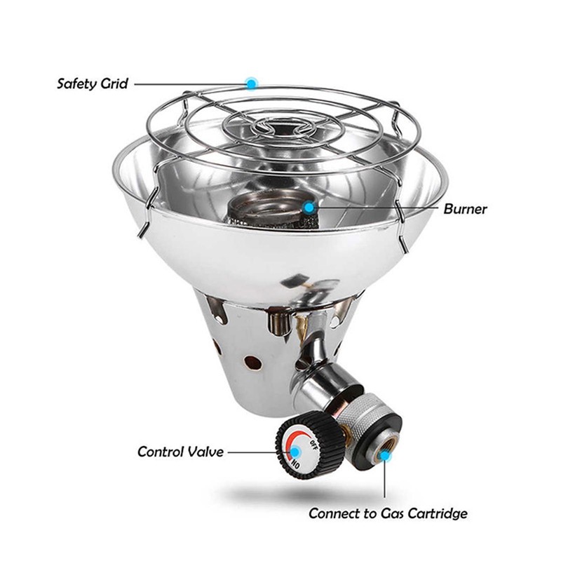 Portable Gas Heater Rapid Warming Adjustable Firepower Mini Gas Tank