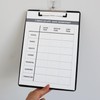 A4 Clip Board, Black Plastic Clipboard,Clip Boards Folder,Mini Plastic Writing