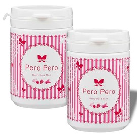 Rabukosume Peropero 90 Tablets for Bad Breath Care and Prevention of Tongue Coating (90 Tablets x 2, Berry Rose Mint)