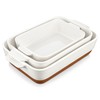 MALACASA Casserole Dishes for Oven, Ceramic Baking Dishes Set of