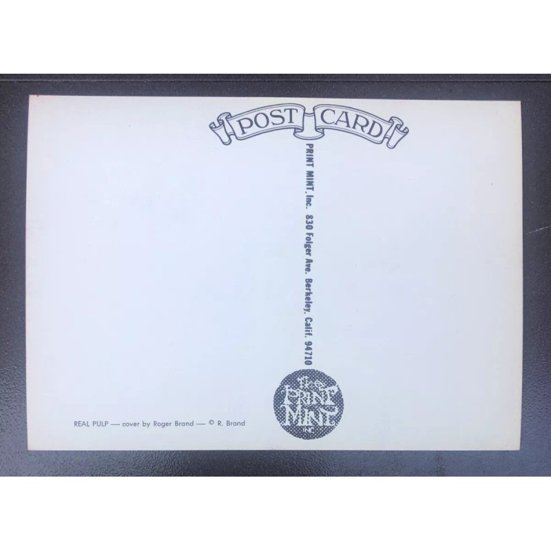 PRINT MINT 5”X7” Oversize Postcard ~ REAL PULP COMICS No.