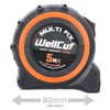 WellCut Retractable Tape Measure, with Metric & Imperial Dimensions, Rubberised
