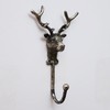 Metal Single Vintage Bear, Fox, Reindeer Stag Head Wall Coat