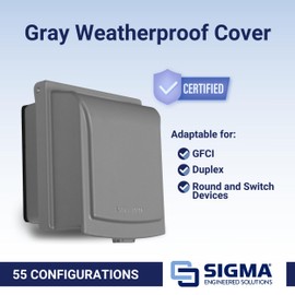 Sigma Engineered Solutions 14433M 2-Gang Metal While-in-Use Weatherproof Cover, Gray