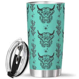 4LIEUBASMI 20oz Cowgirl Laser-Engraved Tumbler, Highland Cow Gifts for Women – Cow Gifts for Cowgirls, Female Farmers, Farm Lovers – Cute Farming Birthday Gift Idea