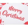 Merry Christmas Maple Leaf Stickers - Red Winter Window Decals,