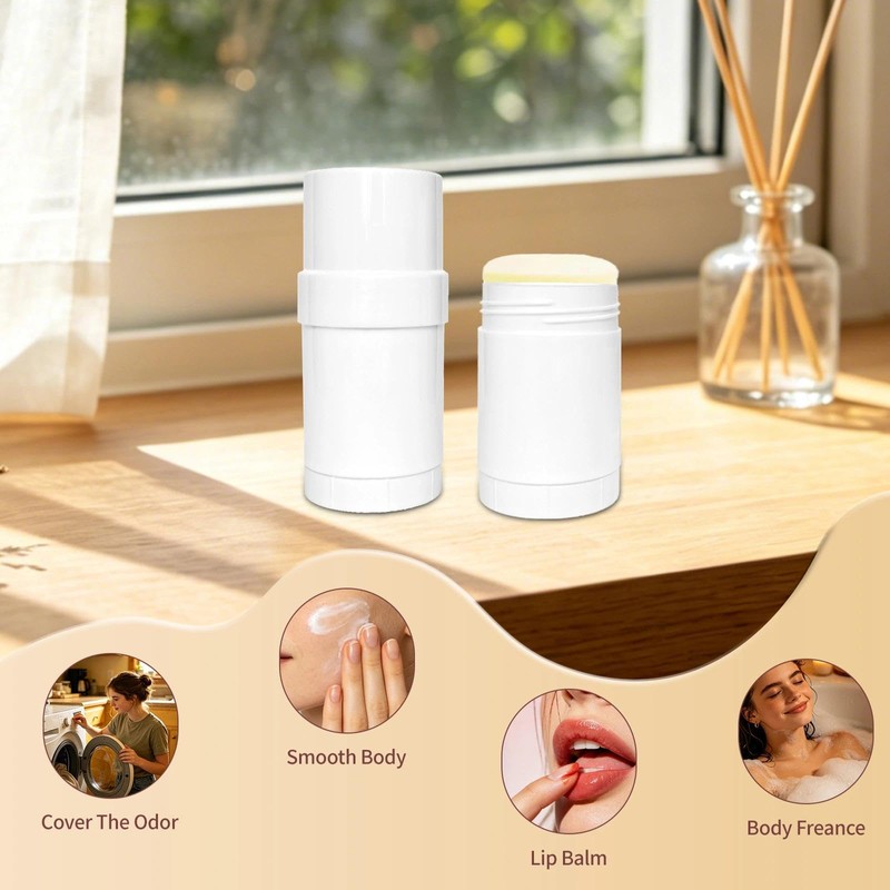 Deodorant Containers, Plastic Empty Deodorant Tubes Refillable Twist Up Deodorant