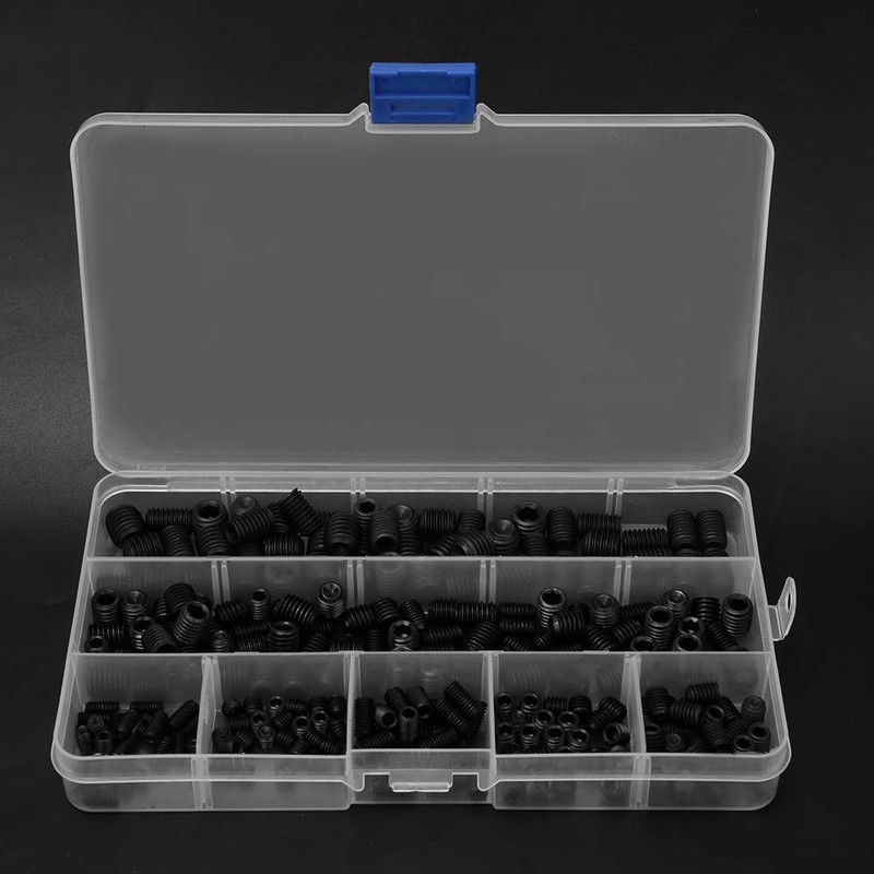 Grub Screws Assorted, 250 Pcs M4 M5 M6 M8 M10