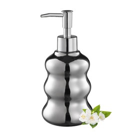 Silver Soap Dispenser Pump, Leak-Proof Design Hand Lotion Bottle, Soap Dispense Pump, Refillable Liquid Hand Soap Jar, Ceramic Soap Dispensers for Bathroom, Kitchen