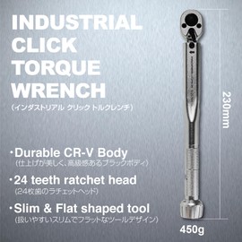 PROPER WORKS Torque Wrench, 1/4 inch (6.35 mm) Drive Angle, 5 - 25 Nm, Preset Type, Bicycle, Motorcycle, Car, Storage Case, Calibration Certificate, Japanese Instruction Manual Included