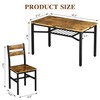 Hooseng Dining Table Set for 4, Wood Kitchen Table Chairs