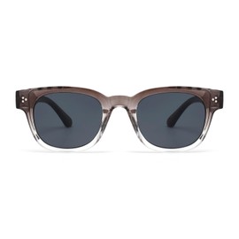 H HELMUT JUST Sunglasses for Men and Women Fashion Classic Retro Fashion Design UV400 Protection, Grey A Transparent/Grey