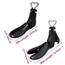 QGWJEKUI Shoe Stretcher Men,Boot Stretcher for Cowboy Boot,Adjust Shoe Boot Stretcher Wide Feet,for Men Size 8-13 (Black)