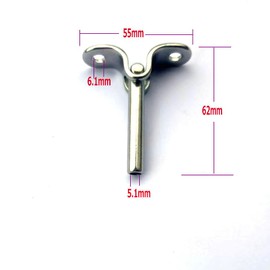 Stainless Steel 316 T Toggle Terminal End Fitting for 1/8", 3/16,1/4 Wire Rope Surface Mount Swivel Toggle (3/16 Cable)