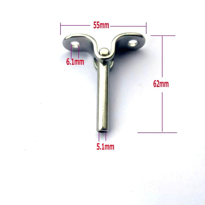 Stainless Steel 316 T Toggle Terminal End Fitting for 1/8",