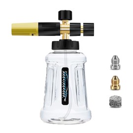 DANCINGBOAR Snow Foam Lance Cannon Bottle Compatible with Karcher HD HDs(M22 14mm) Foam Cannon Adjustable Soap Sprayer Nozzle Bottle 1L, Foaming Gun for Pressure Washer