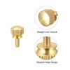 sourcing map 10Pcs Knurled Thumb Screws, M3x8mm Brass Shoulder Bolts
