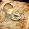 Zvorgath Compass, Camping Survival Compass, Metal Copper Clamshell Style with