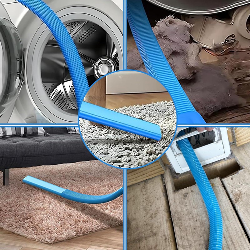 Upgraded Dryer Vent Cleaner Kit: Universal Vacuum Hose Attachment for