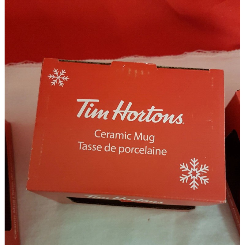 Tim Hortons 2021 Red Mug with Snowflakes. New in Box.