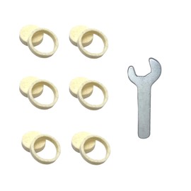 6 Pcs Felt Washers,Coffee Wool Ring Replacement Compatible with Breville Espresso Machine Grinders Models BES870, BES878, BES880, BES980, BCG820