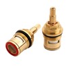Bathroom Basin Valve,2 Pcs 3/4 Tap Glands Ceramic Mixer Hot