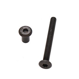 binifiMux 10-Pack M6x65mm Black Socket Cap Screws Barrel Nuts Kit for Crib Furniture Bed with M6 x 12mm Barrel Nuts