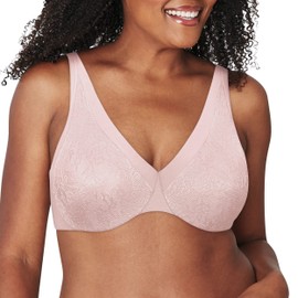 Playtex Women's Dreamwire Ultra-Soft No-Poke Underwire, Smooth Lace Bra, 4-Way Support, Sandshell