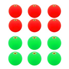 PATIKIL Fishing Bobber 21mm/0.8 Inch Dia, 12 Pack Slip Foam Floats Buoy Rig Stoppers for Crappie Trout Bass Fishing, Red,Green