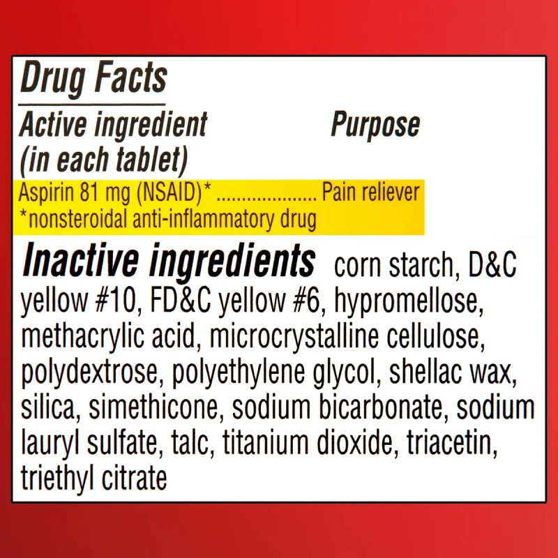 Equate Aspírin Dosis Baja 120 Pastillas 81mg Importado