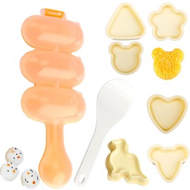 DALAETUS 8 Pcs Rice Ball Molds Set, Durability Shake Shack Rice Ball Molds with Rice Scoop for Home Kitchen, DIY Sticky Rice Molds for Kids, Adults, Boy, Girl, Man, Women