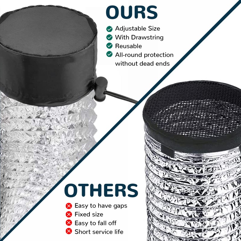 2Pcs 6 Inch Grow Tent Vent Cover Filter, Duct Filter