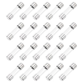 sourcing map 2A 250V Glass Fuse 0.2"x0.79" Fast Blow Fuse for Home Appliances 20 Pcs