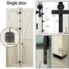 LTIYITL 34" Bi-Folding Sliding Barn Door Hardware Kit,Heavy Duty,Wall Mount