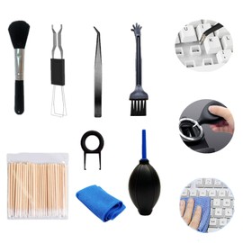 FUNTOCA 8 en 1 Kit de Limpieza de Cámara,Limpiador de Teclado,Kit de Limpiador Cepillo para Airpods,Mecánico Teclado Herramientas de Limpieza,Antiestático de Limpieza para Teclados,Audífonos,PC,Cámara