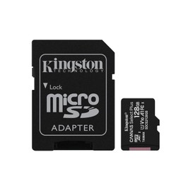 Kingston MicroSDXC Select Plus 128GB (Con Adaptador a SD) Clase 10, UHS-I, U1, V10 Lectura: 100MB/s (SDCS2/128GB)