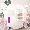 GlamRays 24 Pieces Medium White French Tip Press on Nails