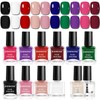 JODSONE 12 PCS Nagellack-Set mit 10 Farben Combo, 2 PCS