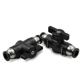 Bwintech 5 Pcs 12mm Pneumatic Ball Valve Push to Connect Fittings BUC Air Flow Control Valve Straight Quick Connect Air Hose Fittings