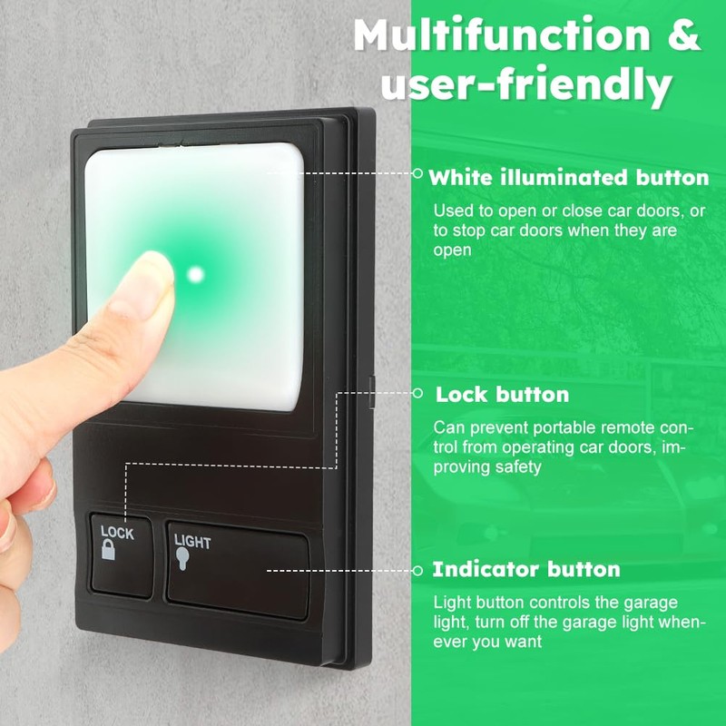 Upgrade Garage Door Opener, Wired Replacement Wall Keypad Button Compatible