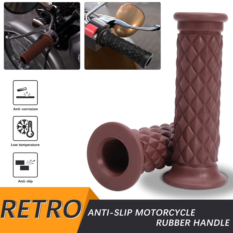 KEEPDSGN Motorbike Rubber Grips Universal 7/8" 22mm & 1" 25mm